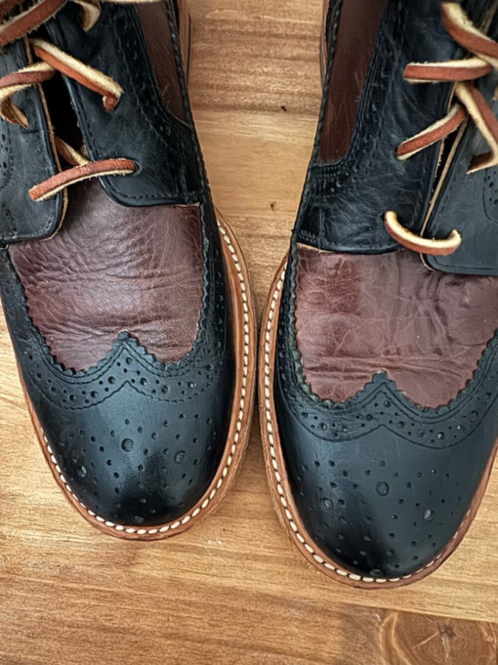 Will Leather Goods 2-Tone Oxford Brogue Boots 7 - Picture 3 of 8